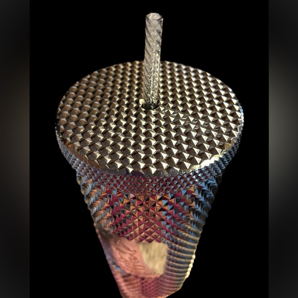 NWOT•Silver Spiked Starbucks x Disney 24oz cold cup - Picture 4 of 8